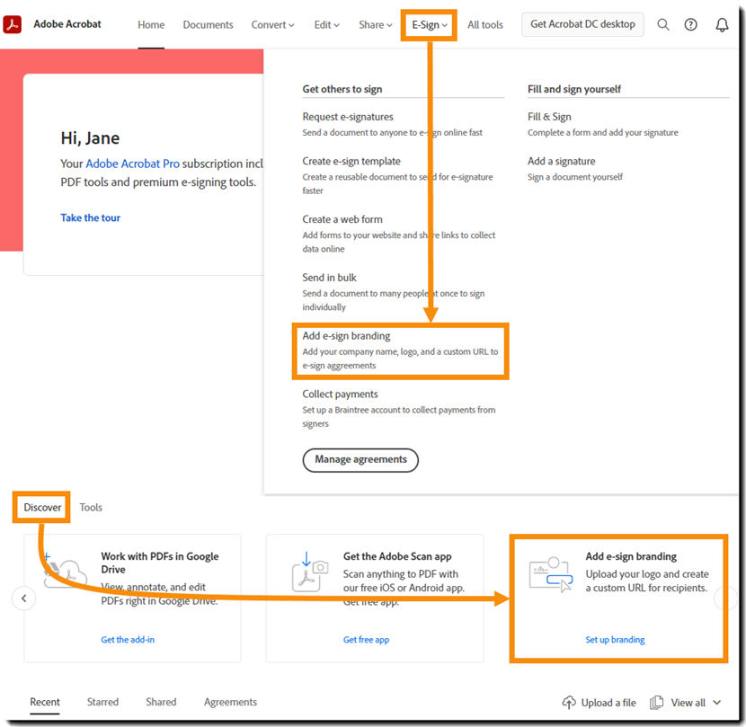 Brand your emails with your logo and customize the signing URL